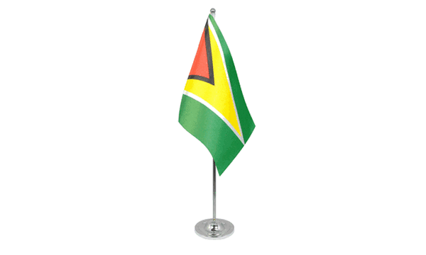 Guyana Satin Table Flag